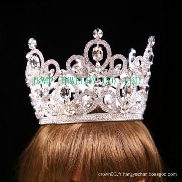 Nuptiale strass tiara argent ton clair couronne en cristal